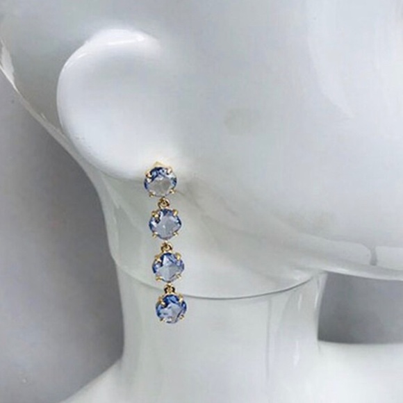 Four Crystal Drop Earrings-4 Colors Avail-Boutique - Picture 10 of 10